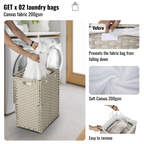Laundry Hamper With Lid PE Rattan