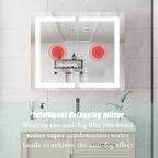36 x 30 inch Medicine Cabinet with LED Vanity Mirror Anti-Fog