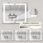 36 x 30 inch Medicine Cabinet with LED Vanity Mirror Anti-Fog
