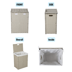 Laundry Hamper With Lid PE Rattan