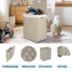 Laundry Hamper With Lid PE Rattan