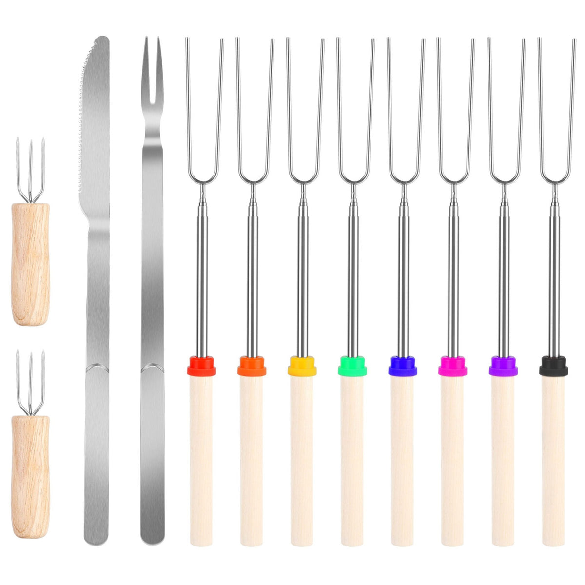Stainless Steel Roasting Sticks Set