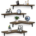4Packs Corner Floating Shelf Wall Mount Display Storage Shelf Organizer