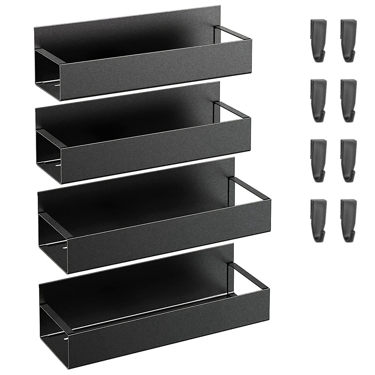 4Pcs Spice Rack Strong Magnetic Seasoning Storage Shelf