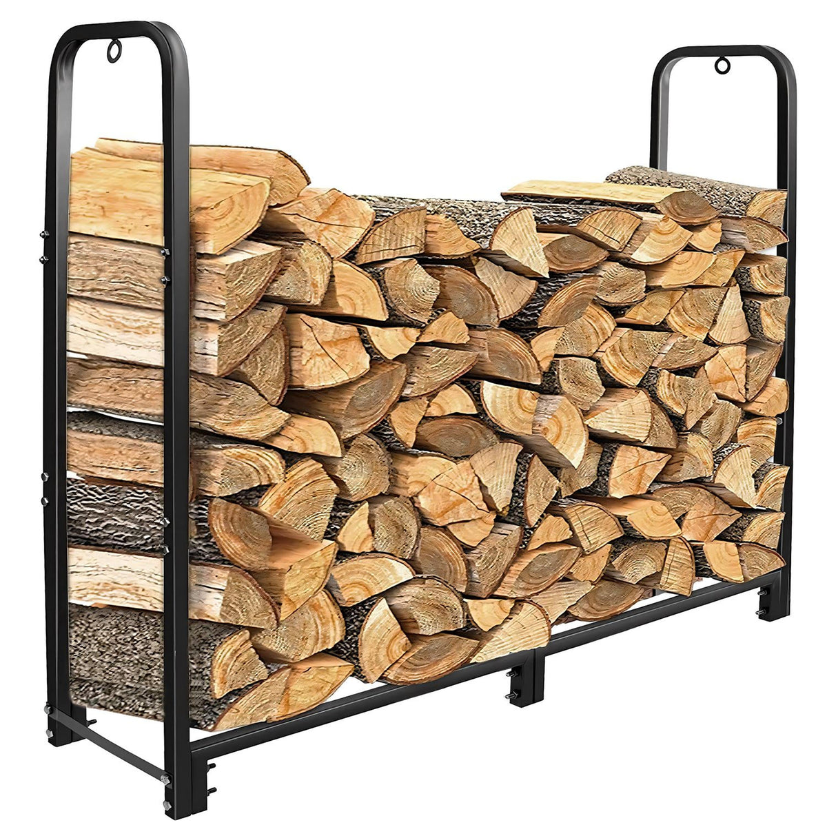 Firewood Log Rack 2500LBS Iron Wood Lumber Storage Stacking Rack