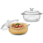 Set of 2 - 1-Quart Glass Dutch Oven