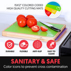 Ginsu Bamboo Cutting Board Set with 6 Mats