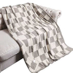 Reversible Checkerboard Patterned Throw Blanket