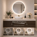 Round Backlit LED BATHROOMS Vanity  Mirrors With Dimmable Lights