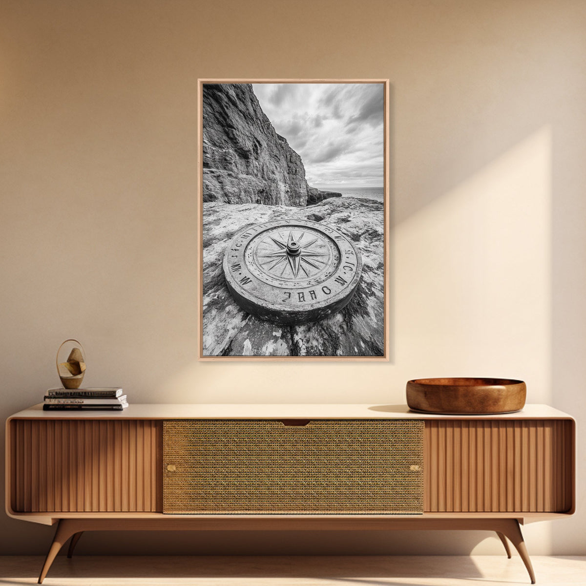 Compass On Cliff