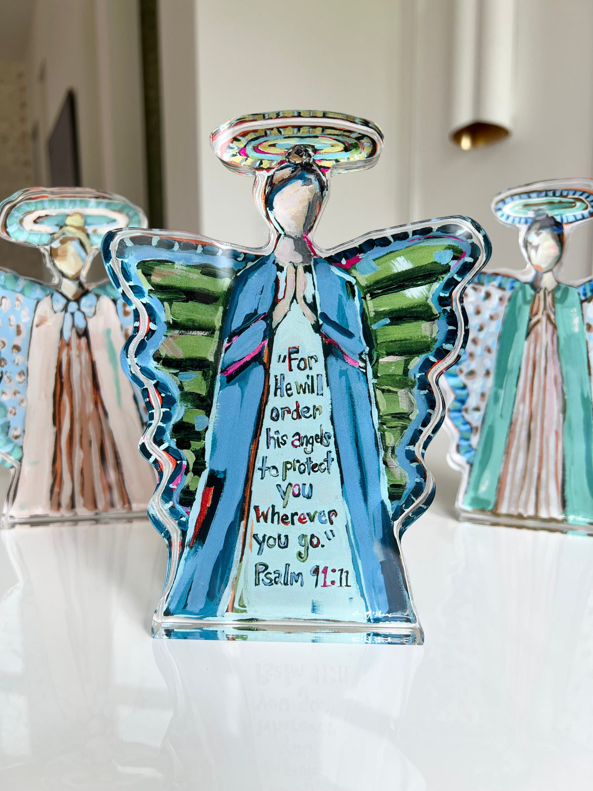 To Protect You Angel Acrylic Tabletop Art