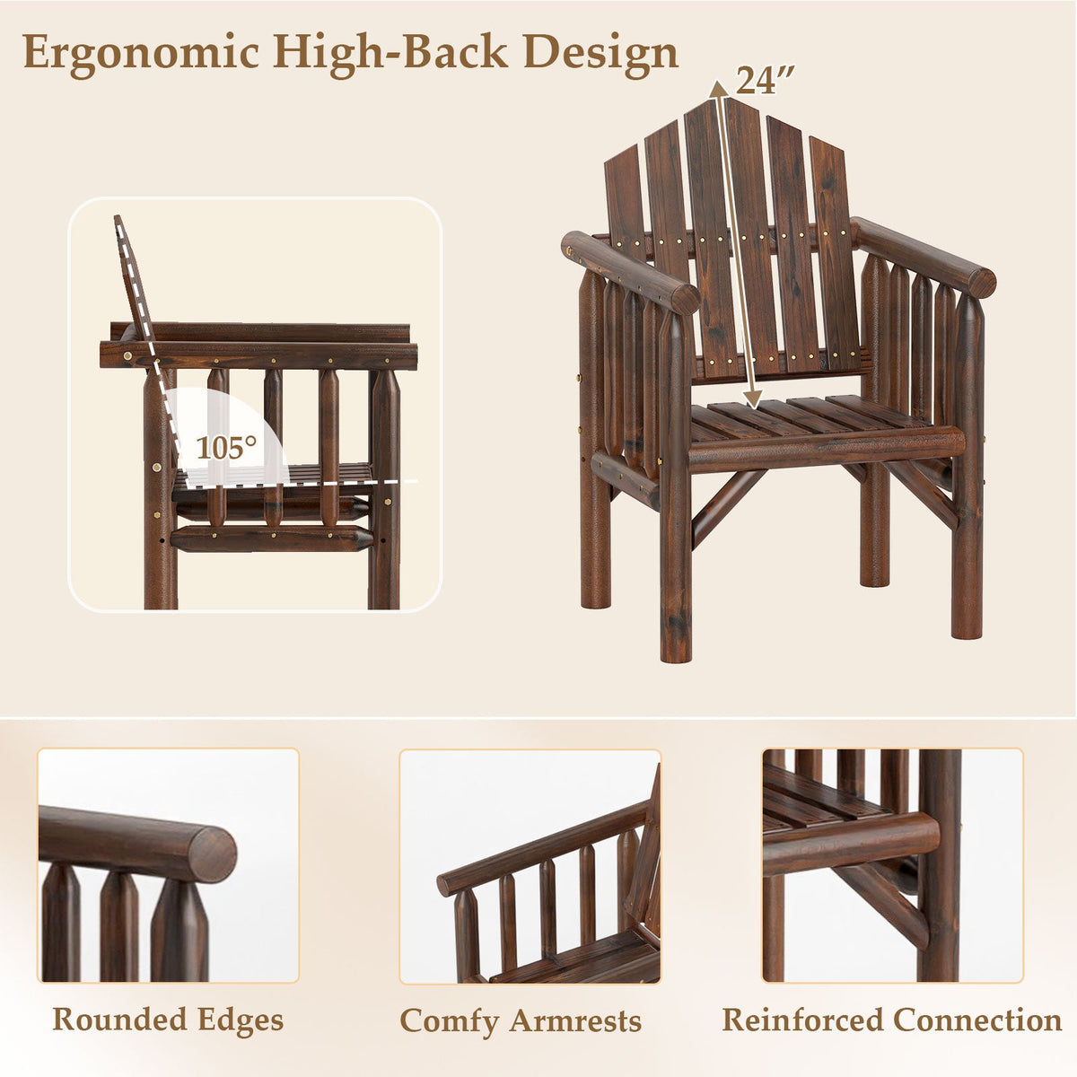 Outdoor Wood Armchair