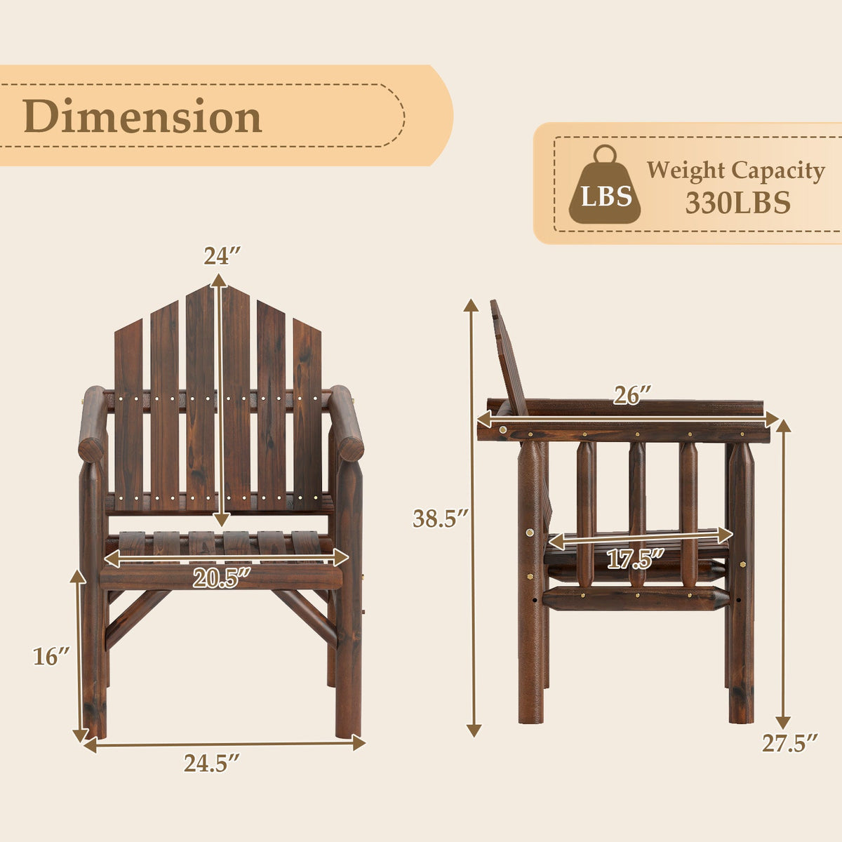 Outdoor Wood Armchair