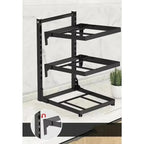 4-Tier Adjustable Pot Storage Rack Under-Sink/Countertop