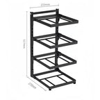 4-Tier Adjustable Pot Storage Rack Under-Sink/Countertop