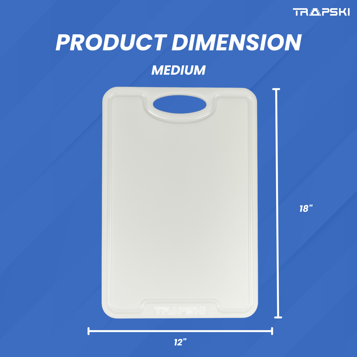 TRAPSKI Premium 1/2 Inch Thick HDPE Cutting Boards
