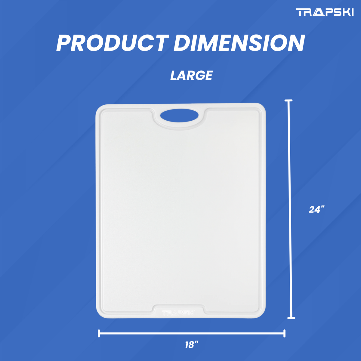 TRAPSKI Premium 1/2 Inch Thick HDPE Cutting Boards