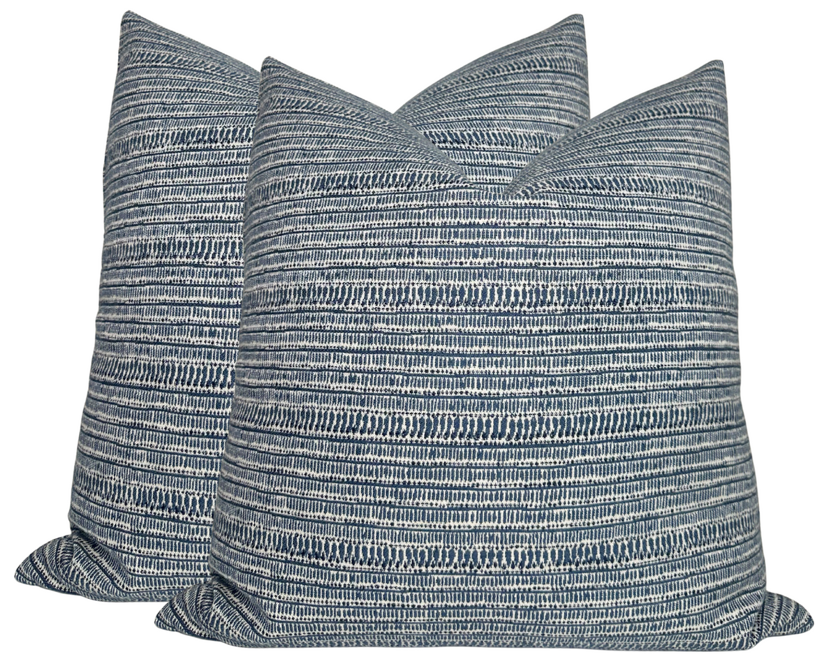Saqqara Pillow Cover in Atlantic Blue