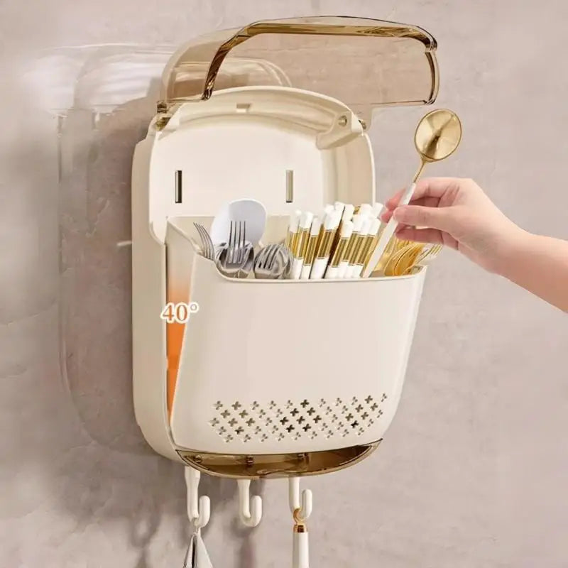 ㉤Kitchen Utensil Organizer Wall Mounted Cutlery Holder