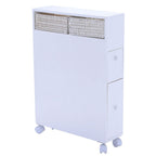 White Bathroom Storage Floor Cabinet