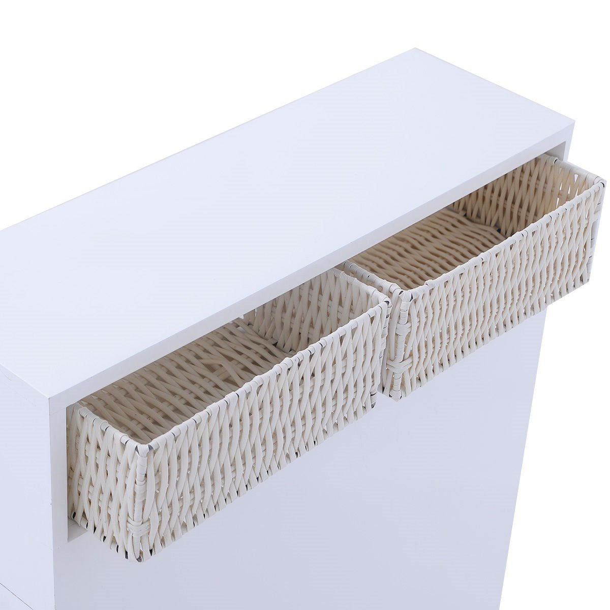 White Bathroom Storage Floor Cabinet