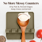 Silicone Spoon Rest with Drip Pad