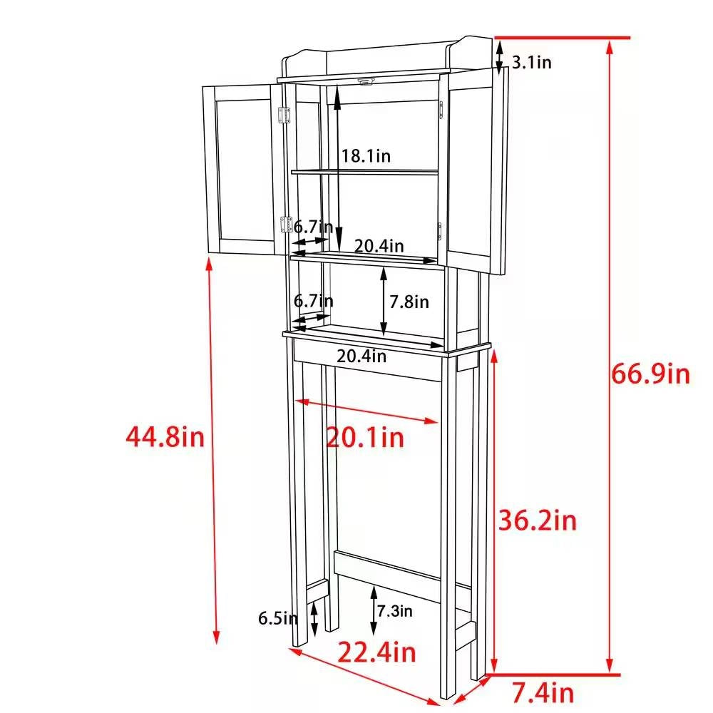 Over the Toilet Bathroom Storage Cabinet