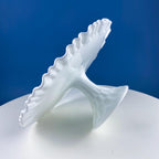 Vintage Thumb Print Milk Glass Cake Stand