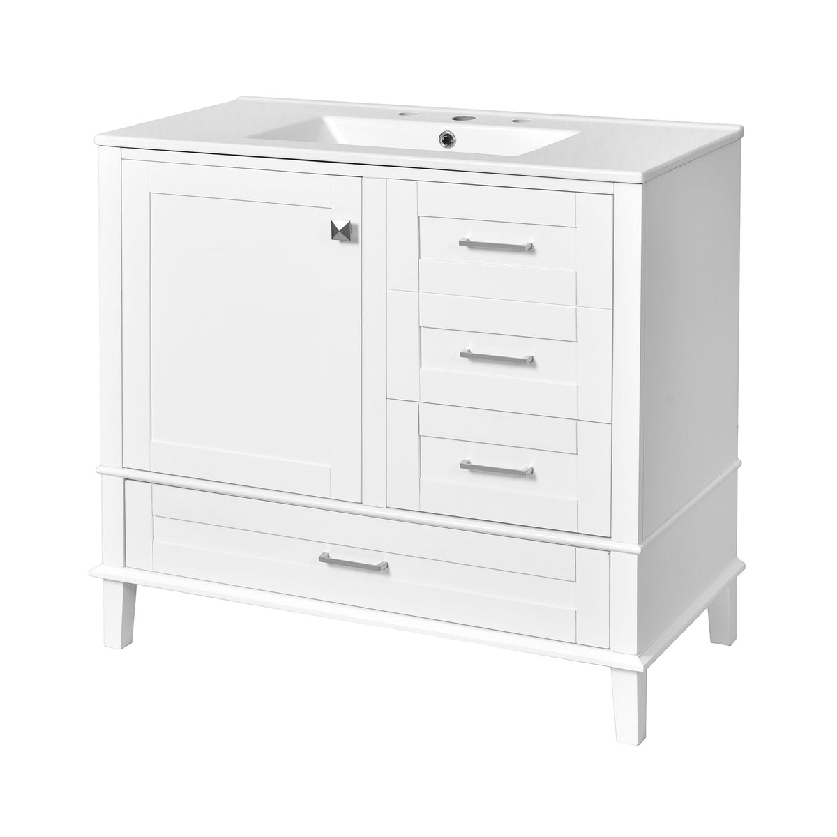 Modern Bathroom Cabinet With Sink Combo Set