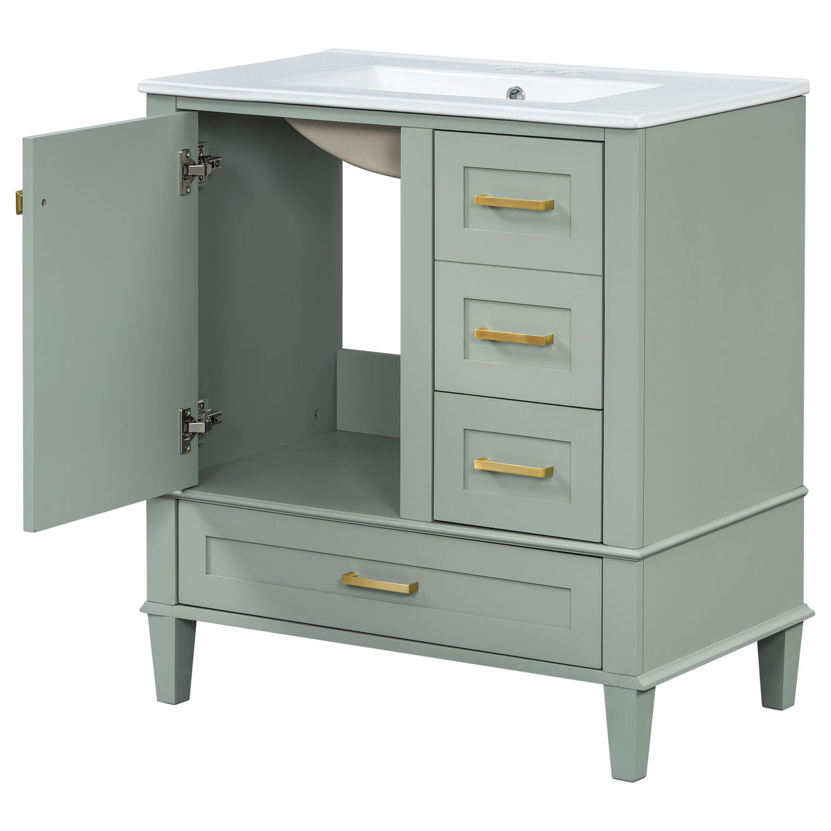 Modern Bathroom Cabinet With Sink Combo Set