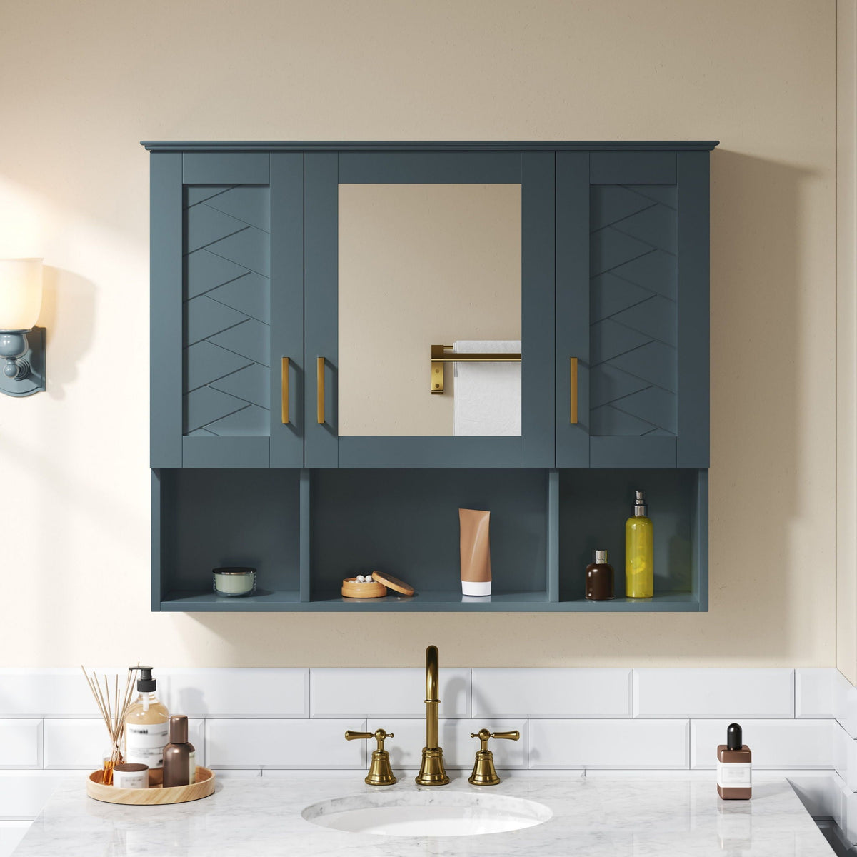 Modern Wall Mounted Medicine Cabinet With Adjustable Shelves