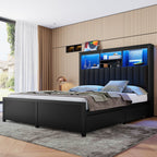 Bed Frame With High Storage Headboard
