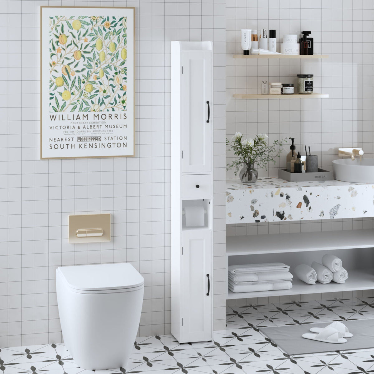 Slim Tall Bathroom Storage Cabinet