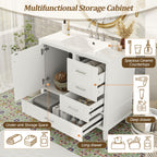Modern Bathroom Cabinet With Sink Combo Set