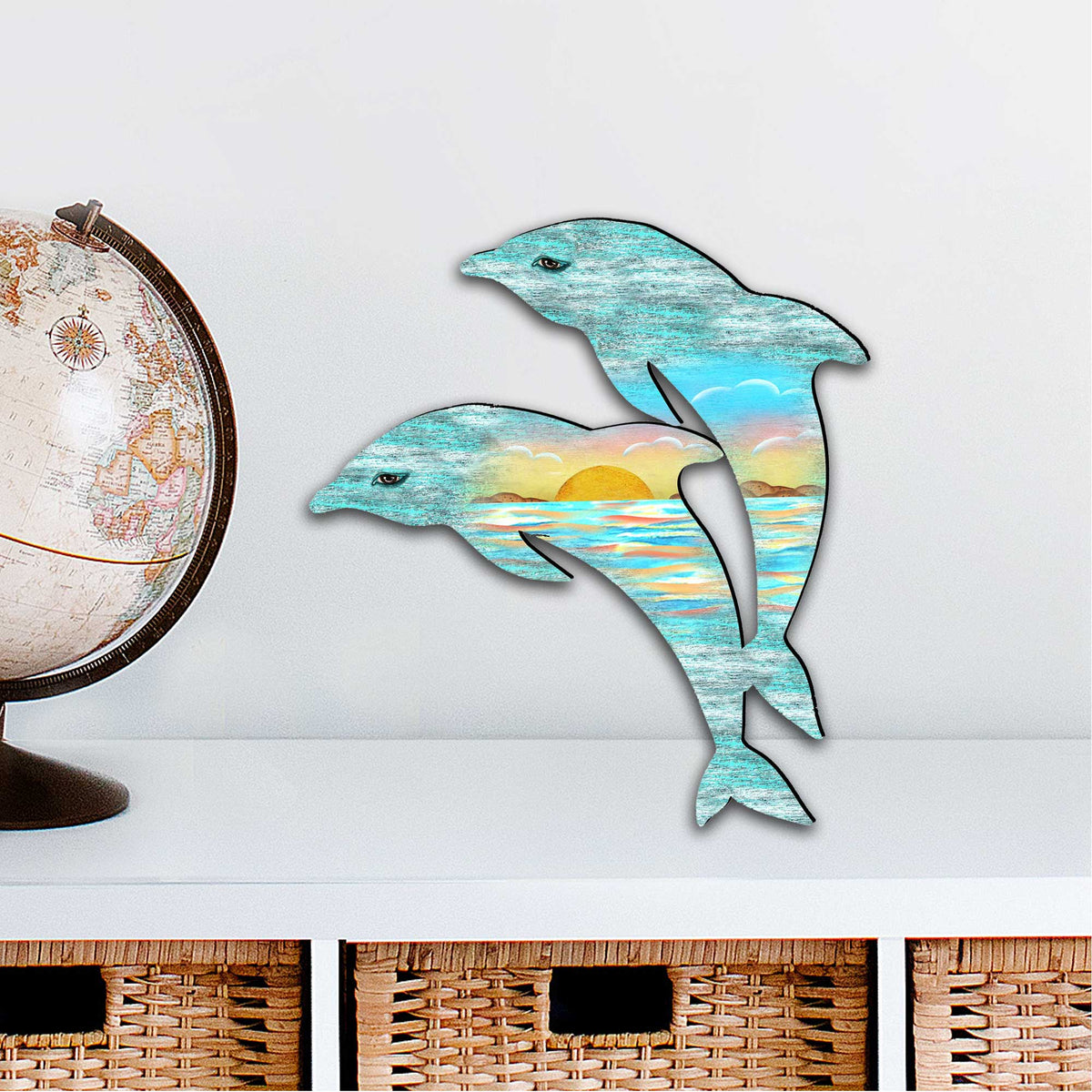 Dolphins Decorative Coastal Door Decor