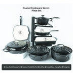 7-Piece Cast Iron Enamel Cookware Set