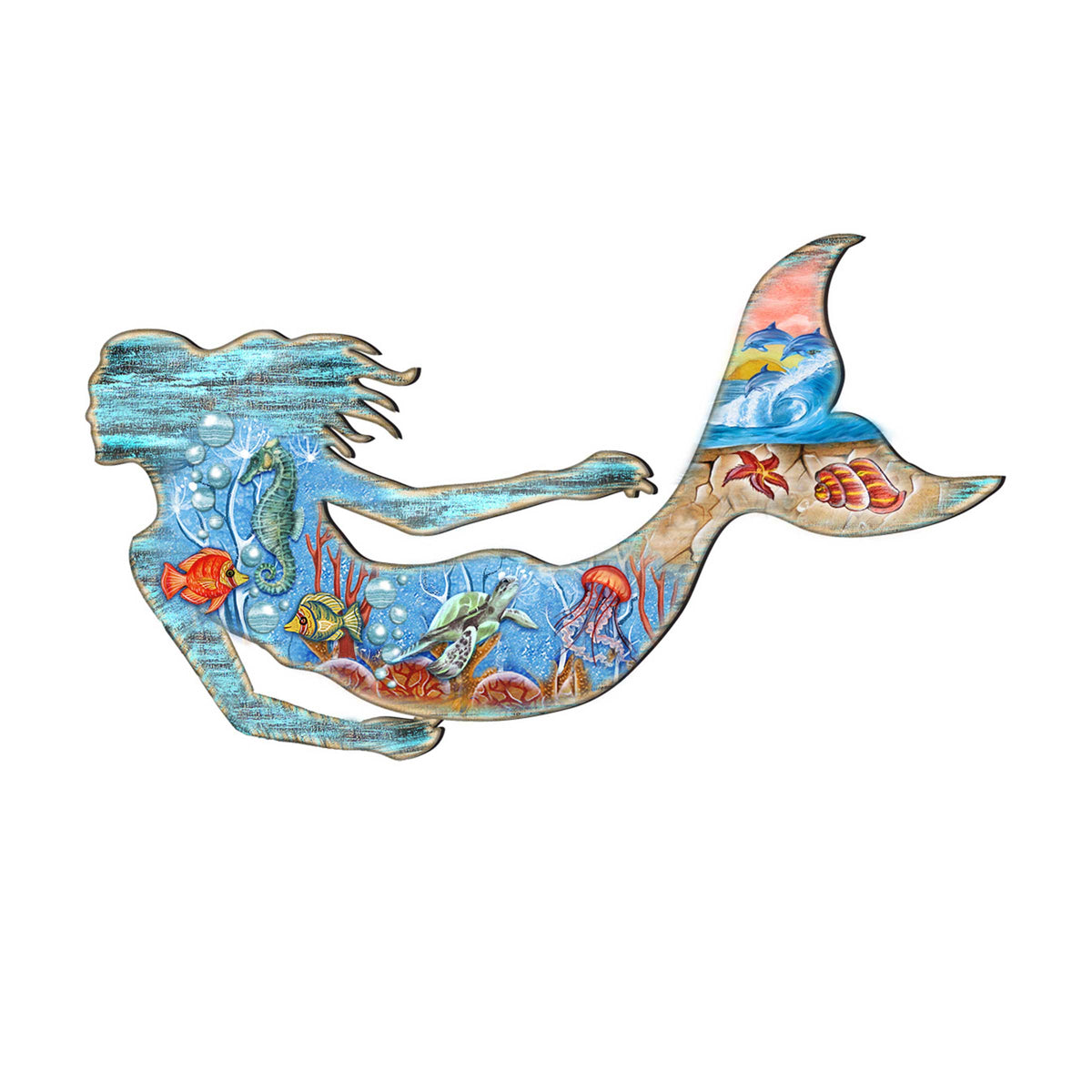 Rustic Mermaid Door Decor