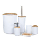 Bamboo Bathroom Accessories Set