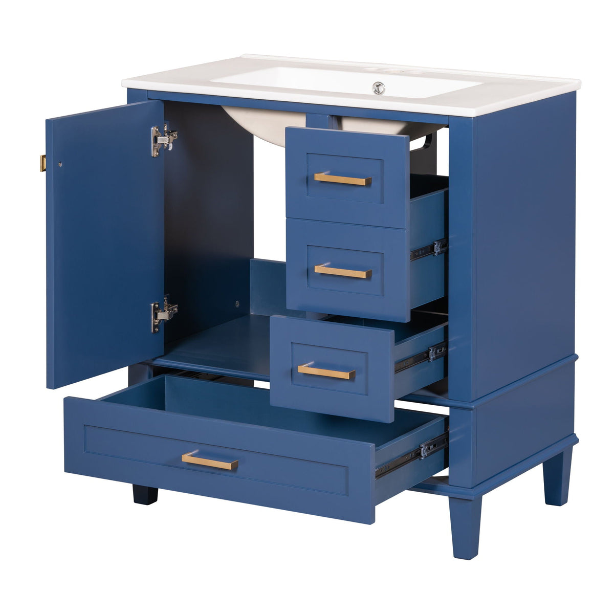Modern Bathroom Cabinet With Sink Combo Set