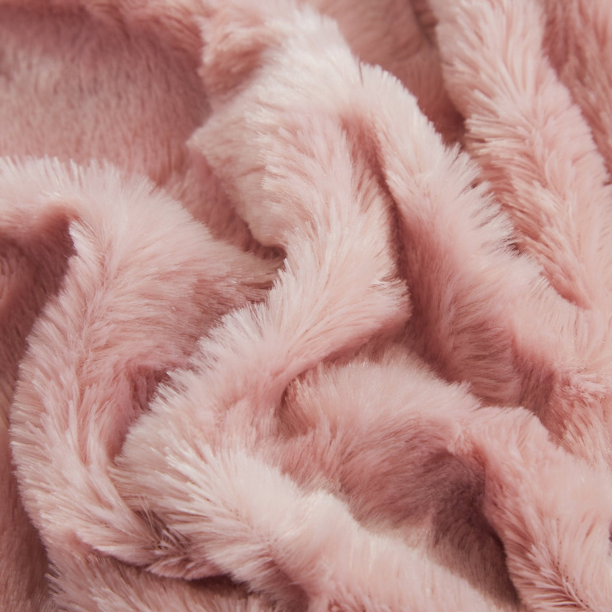 Tache Faux Fur Dusty Rose Gold Pink Throw Blanket