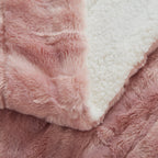 Tache Faux Fur Dusty Rose Gold Pink Throw Blanket