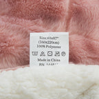 Tache Faux Fur Dusty Rose Gold Pink Throw Blanket