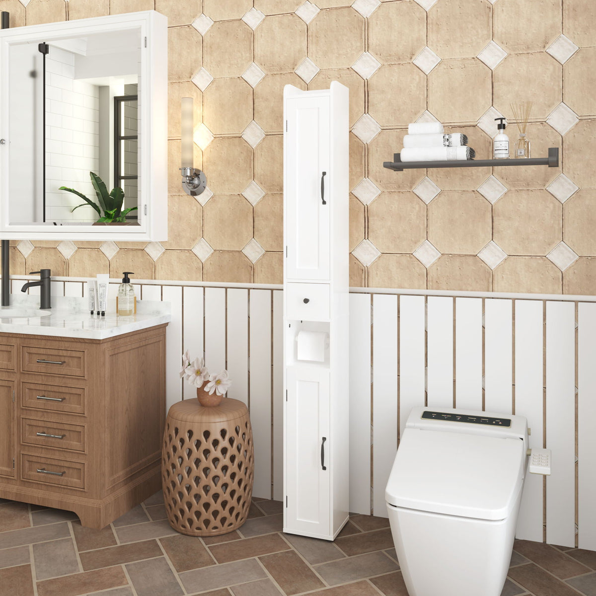 Slim Tall Bathroom Storage Cabinet