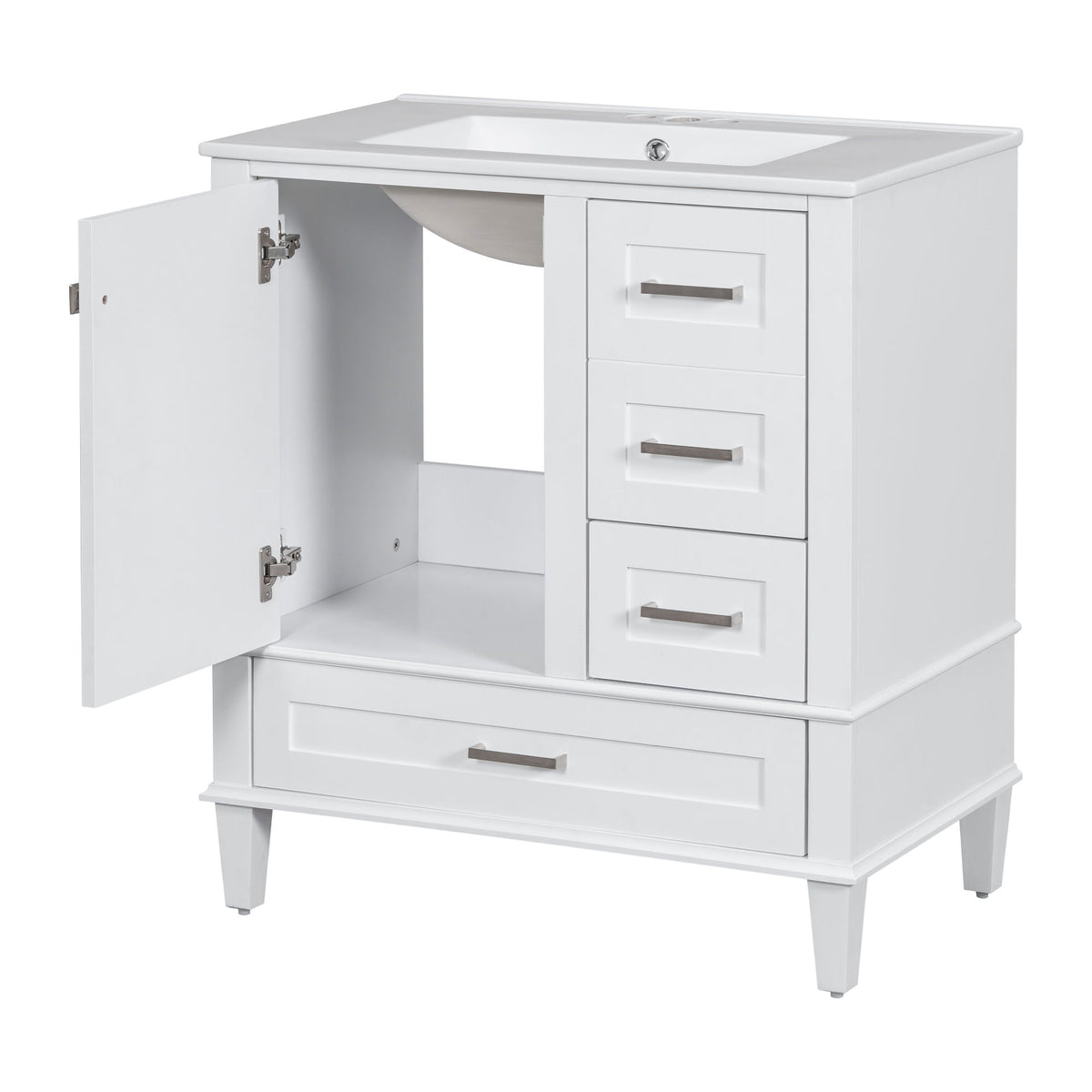 Modern Bathroom Cabinet With Sink Combo Set