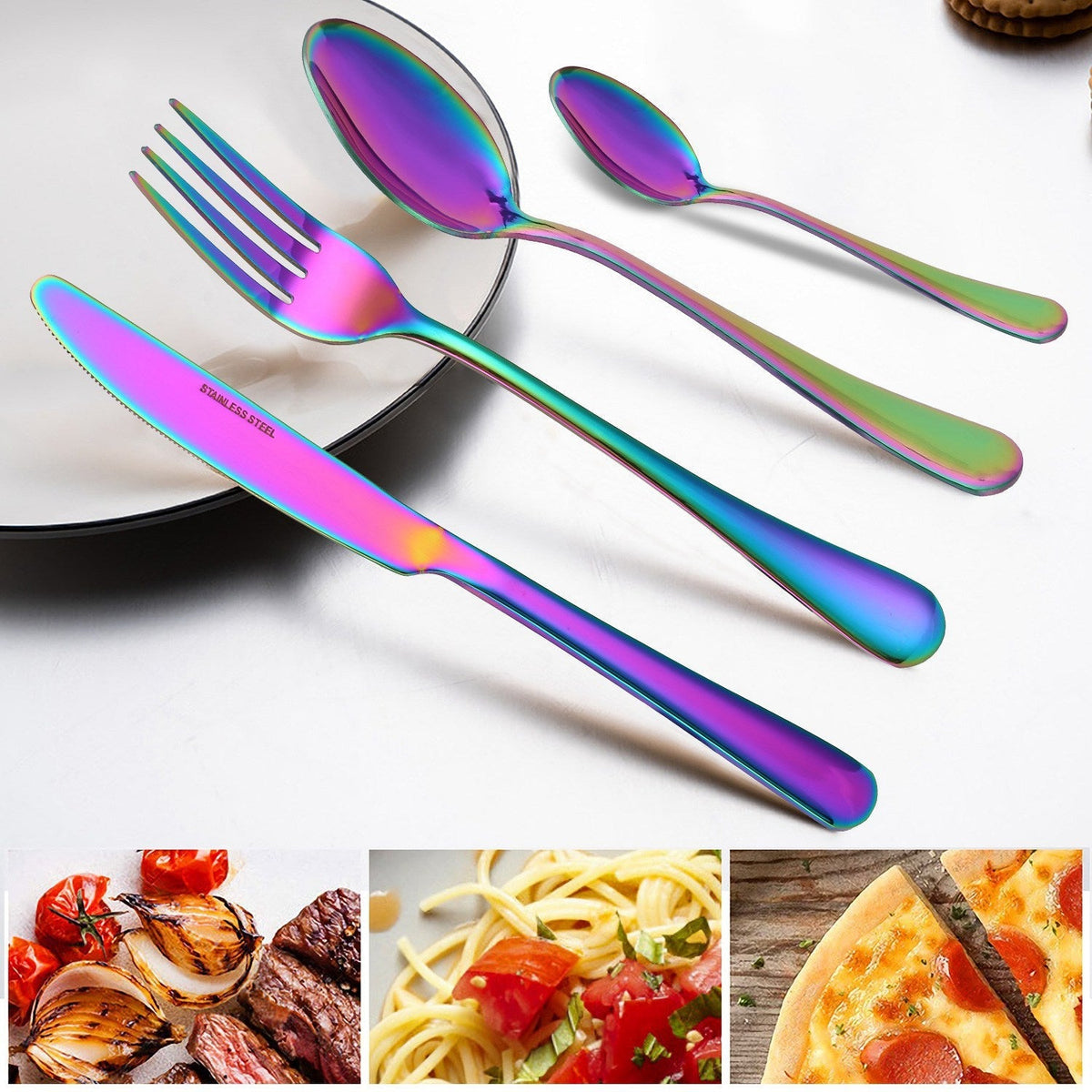 4-Piece Flatware Set Stainless Steel Silverware