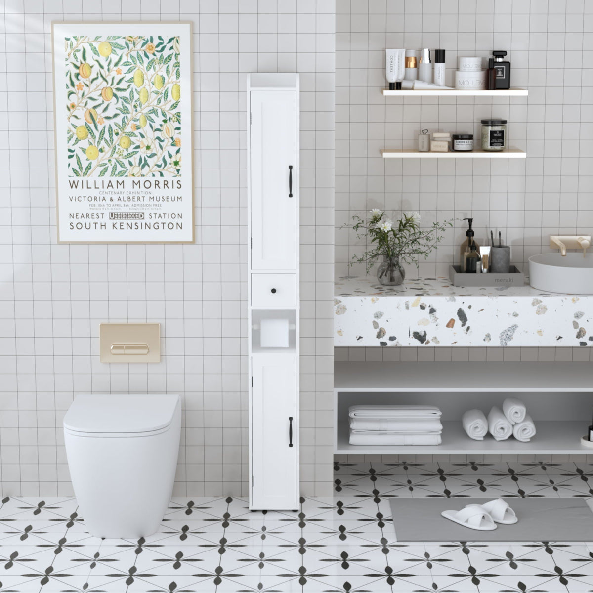 Slim Tall Bathroom Storage Cabinet