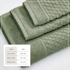 Cotton Diamond Waffle Weave Bath Towel Set - Grayson Collection