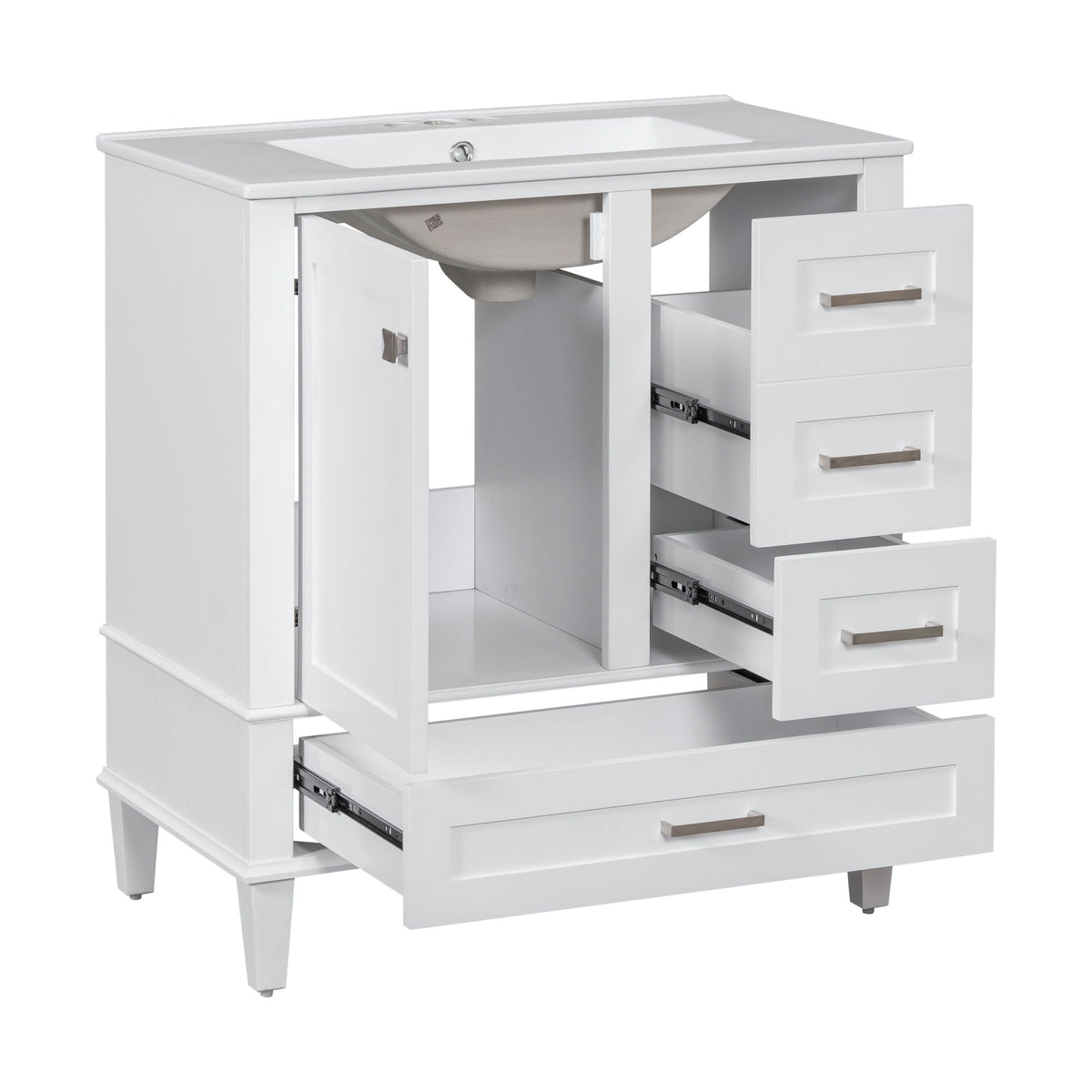 Modern Bathroom Cabinet With Sink Combo Set