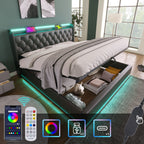 Upholstered Bed, Hydraulic Storage Bed (Without Mattress)
