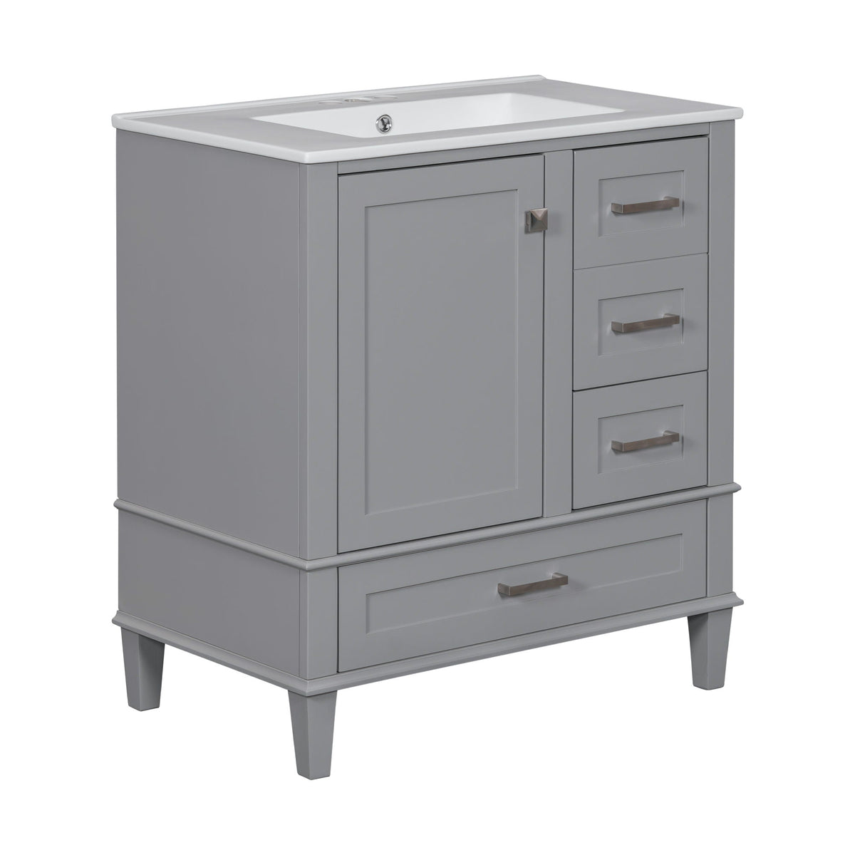 Modern Bathroom Cabinet With Sink Combo Set